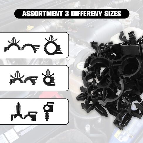 130 Pcs Push Mount Cable Ties Standard Zip Tie Mount Car Wire Loom Routing Clips for Polaris UTV Jeep Wrangler Vehicles Home Appliances 6 Different Sizes Universal Management Cable Ties in Saudi Arabia