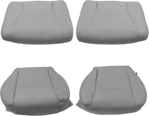 Priprilod Gray Leather Driver & Passenger Bottom & Top Lean Back and Arrmrest Replacement Cover Compatible with Toyota Land Cruiser 1998 1999 2000 2001 2002 2003 2004 2005 2006 2007 in Saudi Arabia