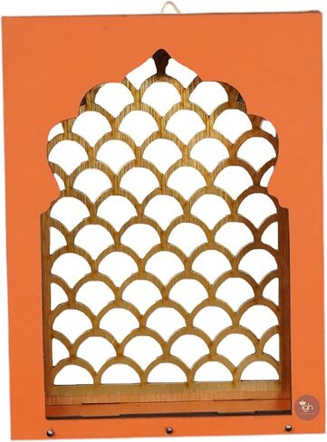 IGH Handmade Wooden Jharokha Wall Hanging Home Décor Showpiece, 8x6x2 Inch Weddings Gift, Wall Decor Gift, Festival Gift (5) in Saudi Arabia