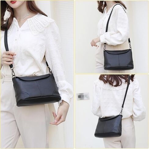 Genuine Leather Crossbody Bags for Women Medium Shoulder Purses Clutch Purses in Kuwait