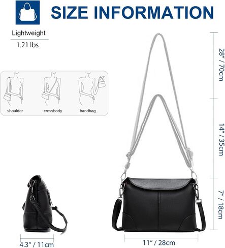 Genuine Leather Crossbody Bags for Women Medium Shoulder Purses Clutch Purses in Kuwait