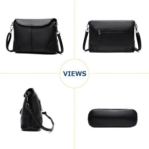 Genuine Leather Crossbody Bags for Women Medium Shoulder Purses Clutch Purses in Kuwait