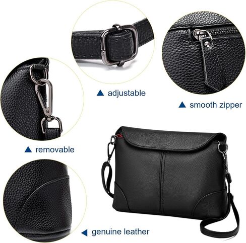 Genuine Leather Crossbody Bags for Women Medium Shoulder Purses Clutch Purses in Kuwait
