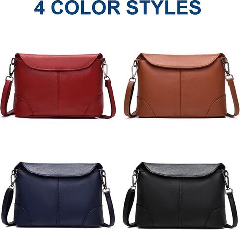 Genuine Leather Crossbody Bags for Women Medium Shoulder Purses Clutch Purses in Kuwait