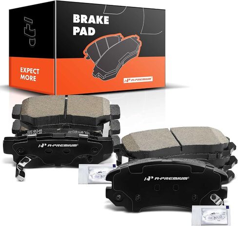 A-Premium Front and Rear Ceramic Disc Brake Pads Set Compatible with Select Hyundai and Kia Models - Elantra 2007-2008, Sonata 2003-2008, Tucson 2005-2009, Optima 2002-2010, For Sportage 2005-2010 in Saudi Arabia