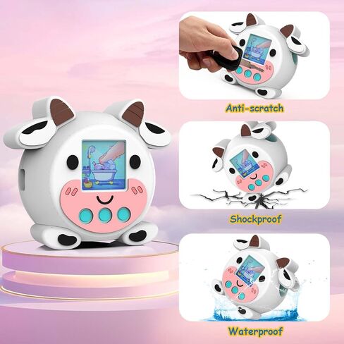 Cute Silicone Case for Punirunes Virtual Pet Case, Protective Skin Cover Compatible with Punirunes Interactive Digital Pet Case, Punirunes Case with Lanyard (Yellow Dog) in Kuwait