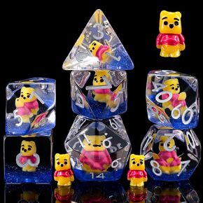 مجموعة زهر راتنج الفطر ، زهر الفطر متعدد السطوح شاملة ، زهر RPG D&D المحدد للأبراج المحصنة و Dragons MTG RPG لعب ألعاب in Kuwait