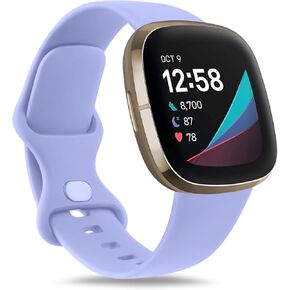 3 PACK Sport Band Compatible with Fitbit Sense 2 / Sense Bands/Fitbit Versa 4 / Versa 3 Bands Women Men, Classic Soft Straps for Fitbit Sense 2 / Sense/Versa 4 / Versa 3 Smart Watch in Kuwait