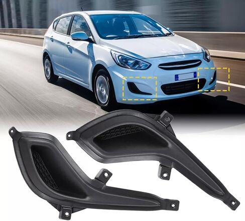 1 Pair Fog Light Cover Bezel Grille for Hyundai Accent 2012-2017 Replacement for 865631R000, 865641R000 in Saudi Arabia