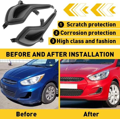 1 Pair Fog Light Cover Bezel Grille for Hyundai Accent 2012-2017 Replacement for 865631R000, 865641R000 in Saudi Arabia