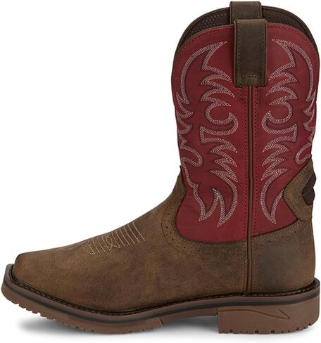 Justin Men's Broncy Waterproof Western Work Boot Composite Toe - Se4753 in Saudi Arabia