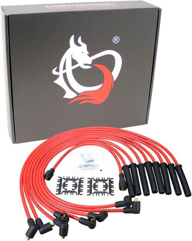 AIP Electronics Dragon Fire Race Series High Performance Ignition Spark Plug Wire Set Compatible with Ford BB 351C 351M 400M 429 460 Points Style Cap Factory OEM Fit PWJ118 in Saudi Arabia