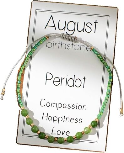 KZL Birthstone Crystal Beads Bracelets Bohemian Crystal Seed Beaded Stretch Bracelets for Women Men Anxiety Relief 12 Month Constellation Wrap Bracelet Horoscope Jewelry Birthday Gifts in Kuwait