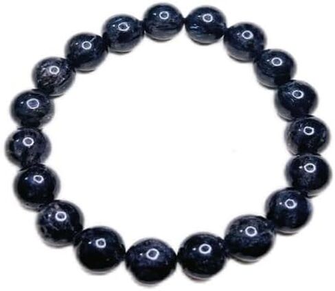 Natural Stone Glaucophane Gemstone Beads Crystal Energy Beads Stretchy Bracelets Handmade in Kuwait