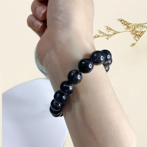 Natural Stone Glaucophane Gemstone Beads Crystal Energy Beads Stretchy Bracelets Handmade in Kuwait