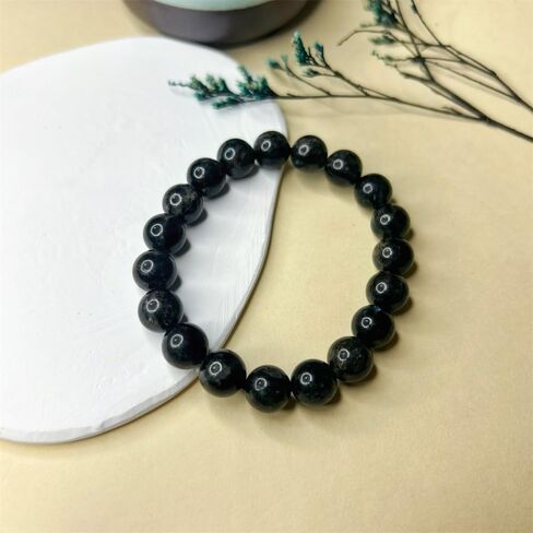 Natural Stone Glaucophane Gemstone Beads Crystal Energy Beads Stretchy Bracelets Handmade in Kuwait