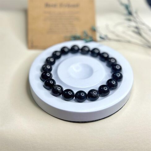 Natural Stone Glaucophane Gemstone Beads Crystal Energy Beads Stretchy Bracelets Handmade in Kuwait