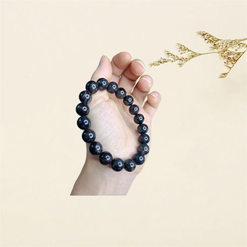 Natural Stone Glaucophane Gemstone Beads Crystal Energy Beads Stretchy Bracelets Handmade in Kuwait
