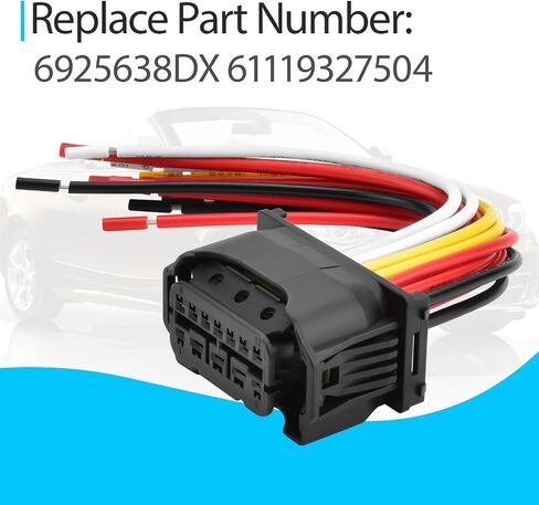 طقم إصلاح كابل المصباح الأمامي متوافق مع BMW 1 2 3 4 5 6 7 I3 I8 X1 X2 X3 X4 X5 X6 Z3 Z4 Mini، استبدال قابس المصباح 6925638DX 61119327504 (1) in Kuwait