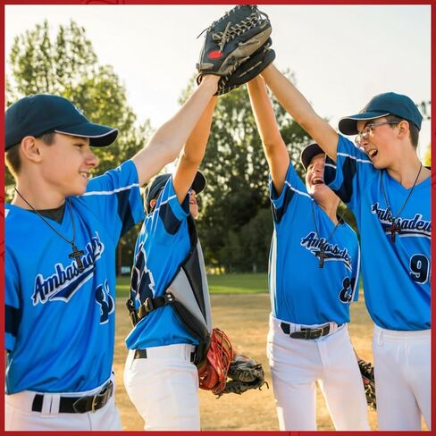 Sumind 6Set Christian Baseball Gifts Bulk Include 6 Religious Men Baseball Cross Necklaces 6 Inspirational Bible Quote Cards for School Office Club Sports Player Birthday Favors Supplies in Saudi Arabia