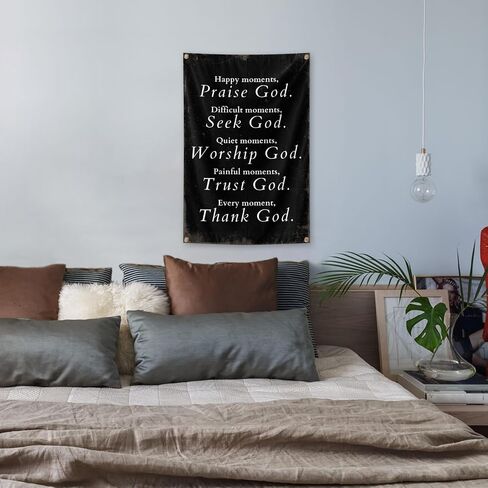 Thank God Christian Wall Art Sayings Posters Tapestry 2x3 Ft Aesthetic Poster for Teen Boys Girls Bedroom and College Dorm Wall Decor Gifts in Saudi Arabia