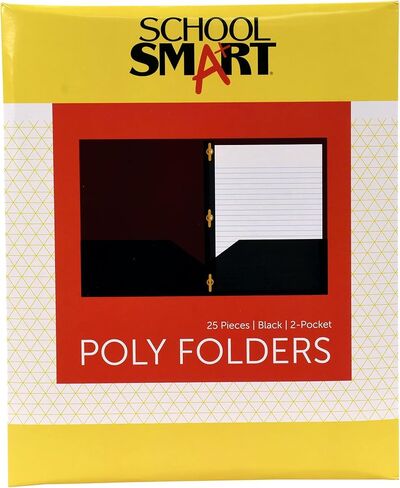 School Smart 2-Pocket Poly Folders, Purple, Pack of 25 in Kuwait