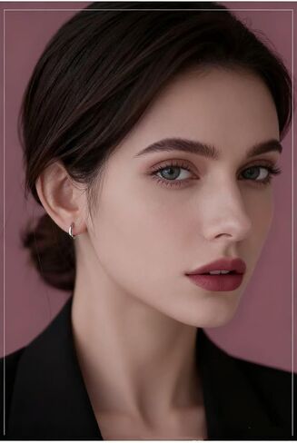 Hypoallergenic Huggie Hoop Earrings for Women Men 6mm/8mm/10mm/12mm Width Helix Tragus Lobe Cartilage Pierced Earrings 925 Sterling Silver Needle Simple Punk Jewelry +Gift Box in Saudi Arabia