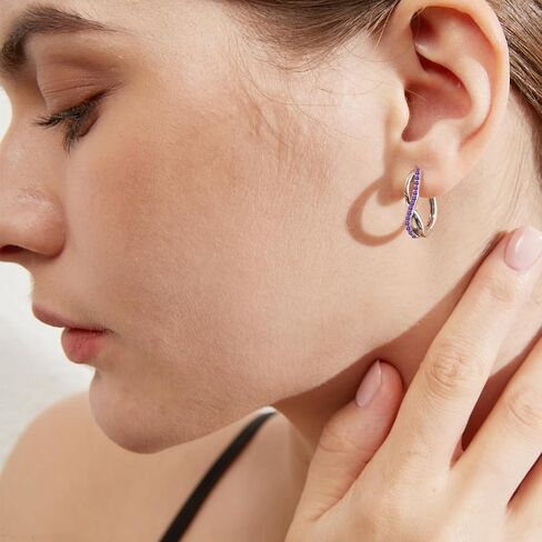 Jiamiaoi Large Hoop Earrings 925 Sterling Silver Hoop Earrings for Women Men Hoops in Kuwait