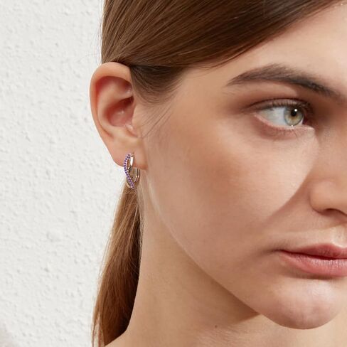 Jiamiaoi Large Hoop Earrings 925 Sterling Silver Hoop Earrings for Women Men Hoops in Kuwait