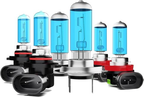 Headlight Bulbs Fit For Mazda CX-7 2007-2012,9005 High Beam+H7 Low Beam+H11/H8/H9 Fog Lights Combo,Super Light 6000K White Light High Performance Halogen Light Bulbs,6-pack in Saudi Arabia