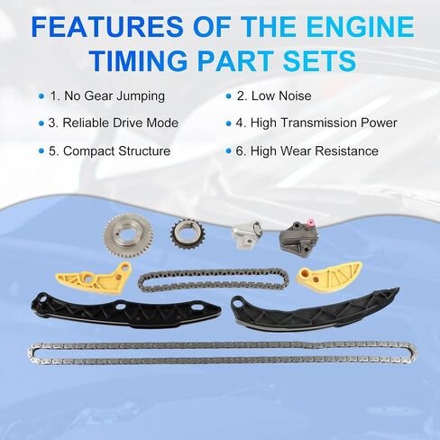 G4KJ 2.4 Timing Chain Kit Fits for Kia Sorento Sportage 2011 2012 2013 2014 2015 2016 2017 2.4L DOHC 16 Valve OE 23121-2G551 24420-2C101 24431-2G101 24410-2G810 24321-2G111 23121-2GGA1 in Saudi Arabia