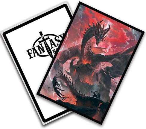 Fantasy North - Phorgoros - Plutonium Dragon - 100 Smooth Matte TCG Trading Card Sleeves - Fits Magic MTG Commander Pokemon and Other Card Games - Playing Card Sleeves in Saudi Arabia