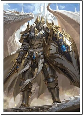 Fantasy North - Phorgoros - Plutonium Dragon - 100 Smooth Matte TCG Trading Card Sleeves - Fits Magic MTG Commander Pokemon and Other Card Games - Playing Card Sleeves in Saudi Arabia