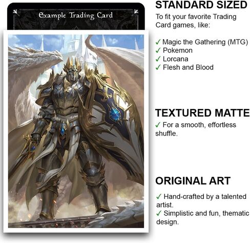 Fantasy North - Phorgoros - Plutonium Dragon - 100 Smooth Matte TCG Trading Card Sleeves - Fits Magic MTG Commander Pokemon and Other Card Games - Playing Card Sleeves in Saudi Arabia