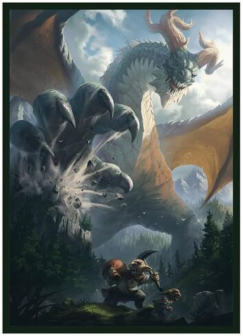 Fantasy North - Phorgoros - Plutonium Dragon - 100 Smooth Matte TCG Trading Card Sleeves - Fits Magic MTG Commander Pokemon and Other Card Games - Playing Card Sleeves in Saudi Arabia