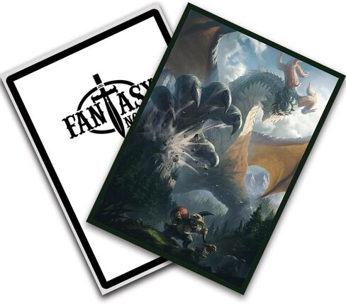 Fantasy North - Phorgoros - Plutonium Dragon - 100 Smooth Matte TCG Trading Card Sleeves - Fits Magic MTG Commander Pokemon and Other Card Games - Playing Card Sleeves in Saudi Arabia