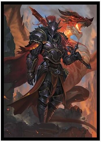Fantasy North - Phorgoros - Plutonium Dragon - 100 Smooth Matte TCG Trading Card Sleeves - Fits Magic MTG Commander Pokemon and Other Card Games - Playing Card Sleeves in Saudi Arabia