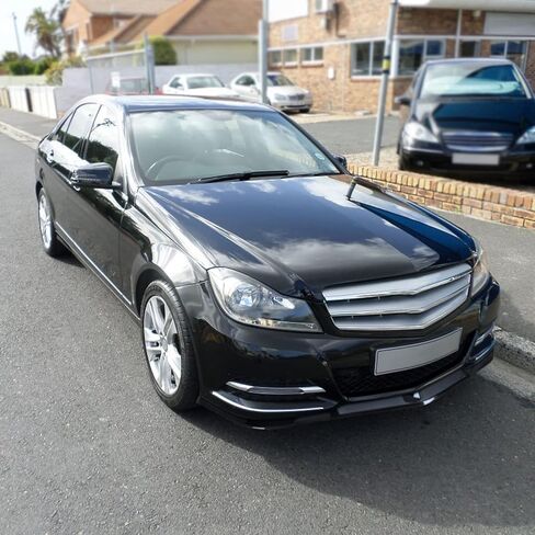Spec-D Tuning Matte Black Front Bumper Lip Splitter Spoiler 3PC Compatible with 2012-2014 Mercedes Benz W204 in Saudi Arabia