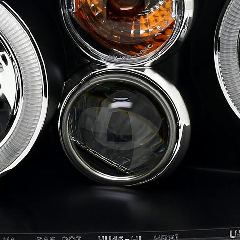 SPEC-D TUNING Black Smoke Dual Halo Projector Headlights Compatible with 1999-2006 Volkswagen Golf, Golf GTI VW MK4 Left + Right Pair Headlamps Assembly in Saudi Arabia