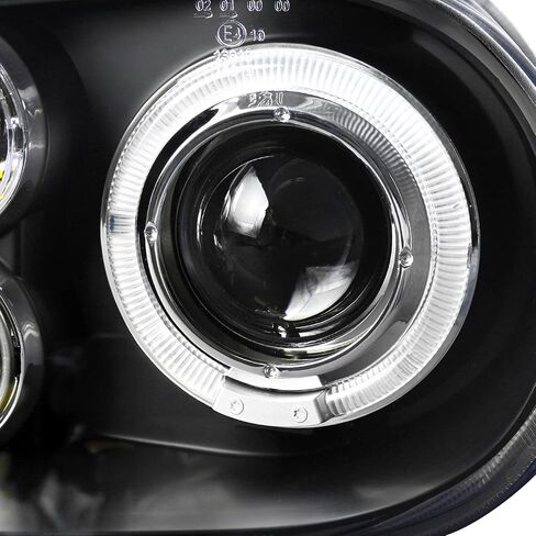 SPEC-D TUNING Black Smoke Dual Halo Projector Headlights Compatible with 1999-2006 Volkswagen Golf, Golf GTI VW MK4 Left + Right Pair Headlamps Assembly in Saudi Arabia