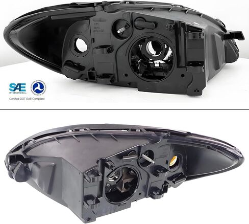 2PCS Headlights Assembly Set For 2000 2001 2002 2003 2004 2005 2007 2007 Ford Taurus SE SEL LX SES Sedan Wagon Replacement Headlamps Black Housing Amber Reflector FO2503169 FO2502169 in Saudi Arabia