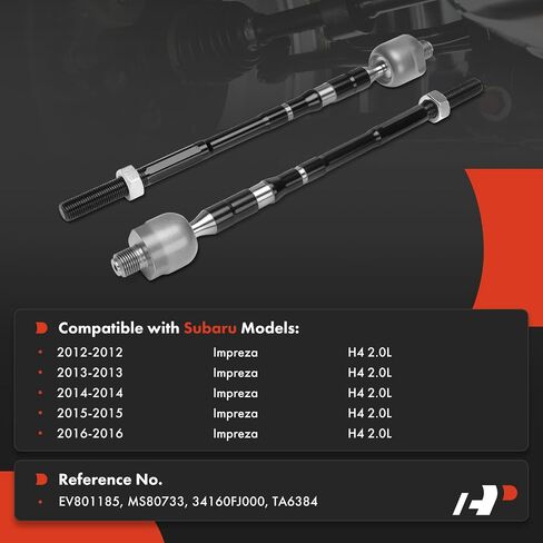 A-Premium 2 x Front Inner Tie Rod Ends, Compatible with Subaru Impreza 2012 2013 2014 2015 2016 in Saudi Arabia