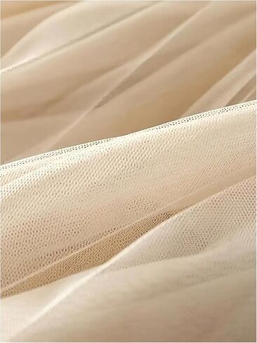 تنانير GORGLITTER النسائية ذات الثنيات المرنة ذات الخصر العالي الشبكي المتدفق على شكل حرف a للحفلات تنورة توتو طويلة in Kuwait