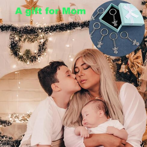 Framendino، 100 حزمة من سلاسل المفاتيح Guardian Angel Charm المعدنية حلقة مفاتيح فضية اللون in Saudi Arabia