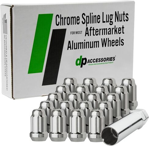 DPAccessories Lug Nuts Compatible with 2009-2013 Toyota Corolla | Black Spline Style | Aftermarket Aluminum Wheels Only | Set of 20 Wheel Nuts & 1 Tool | DTOCOR10A-BK/1 in Saudi Arabia