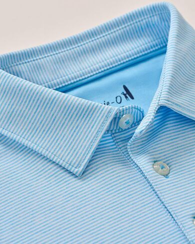 johnnie-O Performance Jersey Jr. Polo - Lyndonn Stripe in Kuwait