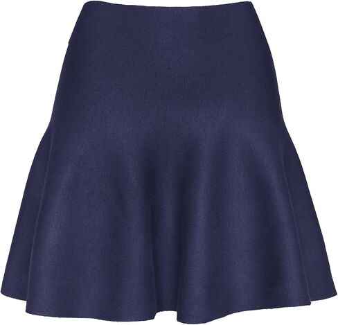 KMystic Womens Mini Winter Thick Knit Stretchy Flared Skater Skirt in Saudi Arabia