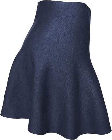 KMystic Womens Mini Winter Thick Knit Stretchy Flared Skater Skirt in Saudi Arabia