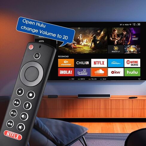 Replacement for Samsung-TV-Remote,Smart Voice Control Comptible with BN59-1312A,for Samsung 2018-2023 Curved Frame QLED LED LCD 8K 4K TVs, with 3 Shortcuts NEFTLIX,Prime Video,Hulu in Saudi Arabia