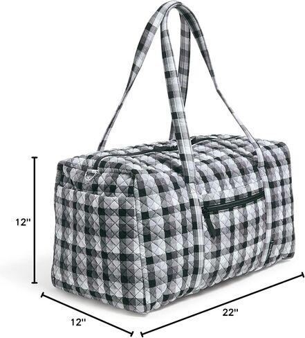 حقيبة دفل كبيرة للسفر من القطن من Vera Bradley (تتوفر فرق متعددة)، كستنائي/أبيض حديقة المطر مع جامعة ولاية فلوريدا in Kuwait